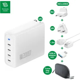 4smarts Ladegerät GaN Flex Pro 200W 4 USB-C Travel Edition,