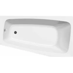 Raumsparwanne 160x90x42cm, ohne Füsse, links, weiss