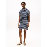 Tommy Hilfiger Shirtkleid Streifen Schwarz/Weiß/Blau 42