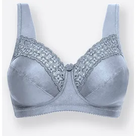 MISS MARY Broderie Anglais Soft Bra BH blau E, 80, Damen,
