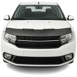 Omac Haubenbra Steinschlagschutz Bonnet Bra kompatibel mit Dacia Logan 2012-2021 Carbon Halb