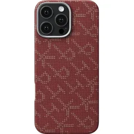 pitaka iPhone 16 Pro Tactile Woven Case rot/gold