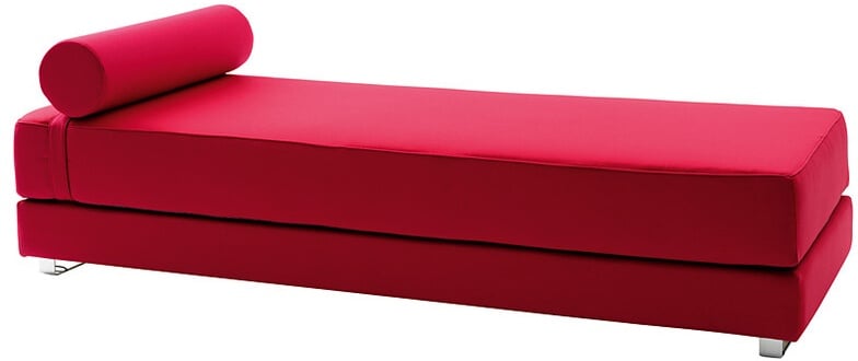 Softline Schlafsofa Lubi rot, Designer Kurt Brandt, 44x82 cm