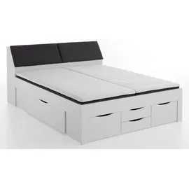 RELITA Stauraumbett Maxi 185 x 237,5 cm Textil weiß