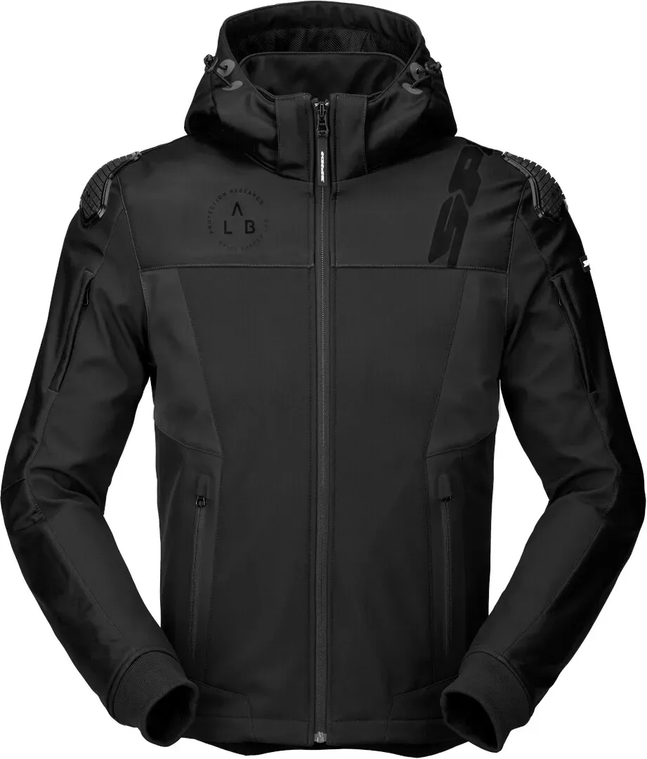 Spidi Warrior Motorfiets Hoodie, zwart, XL Voorman