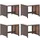 vidaXL Gartenhocker 40,5 x 40,5 x 43,8 cm braun 4 St.
