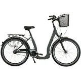 HAWK City Comfort Deluxe Plus inkl Korb I Damenfahrrad 26 Zoll I Stadtfahrrad I Leichtes Damen Fahrrad mit 7-Gang Nabenschaltung & Nabendynamo