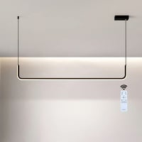 21W LED Hängelampe, LED Pendelleuchte 90cm Esstischlampe, Dimmbar Moderne Hängeleuchte mit Fernbedienung, Hängelampe Esstisch, Kronleuchter Pendellampe Höhenverstellbar für Wohnzimmer Küche Esszimmer