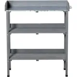 Outsunny Pflanztisch 76 x 37 x 89 cm grau