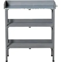 Outsunny Pflanztisch 76 x 37 x 89 cm grau