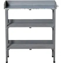 Outsunny Pflanztisch 76 x 37 x 89 cm grau