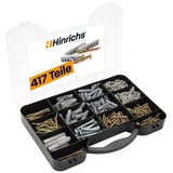Hinrichs Schrauben-Dübel-Set 3526, Universaldübel in 4 Größen und Schrauben 417-teilig