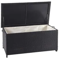 MCW Poly-Rattan Kissenbox MCW-D88 51 x 100 x 50 cm 1-tlg. schwarz