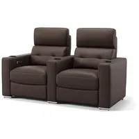 Sofanella 2-Sitzer Leder BARI, Relaxsofa, Designsofa, Designer Couch, Italienisches Sofa, 2er Sofa braun