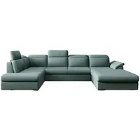 Luxusbetten24 Schlafsofa Designer Sofa Emiliano, mit Schlaf- und Klappfunktion grün