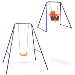 Sicheres Schaukelset für Kinder – Mit Einzelschaukel & Kleinkinderschaukel
