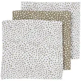 Meyco Mullwindel / Mulltuch / Pucktuch - Swaddle - 3er Pack 70 x 70 cm - Cheetah - Taupe