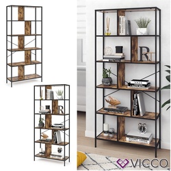 VICCO Loft Bücherregal FYRK Wandregal Standregal Aufbewahrung 180x80x30 Vintage