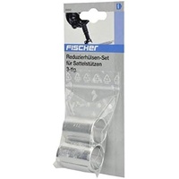 Fischer 85642 Reduzierhülsen-Set | Fahrrad Sattel-Stützen 3er Pack | kombinierbar | Sattelstützendurchmesser von 25,4 mm | Silber