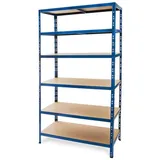 Metall-Schwerlastregal 2200 x 900 x 500 mm 6 Böden blau