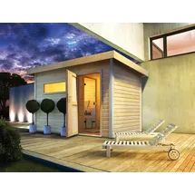 Karibu Skrollan 1 inkl. 9 kW Ofen + int. Steuerung + Dachkranz