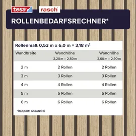 tesa rasch Vliestapete Echo 6,00 m x 0,53 m 1 St Beige/Braun/Schwarz 370102
