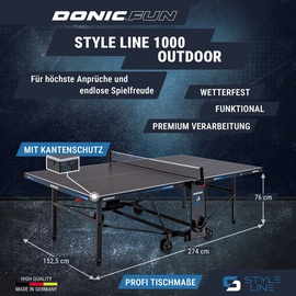 Donic Schildkröt DONIC Tischtennisplatte Style 1000 Outdoor