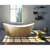 Bernstein Siena freistehende Badewanne 73 x 173 cm (Blattgold)