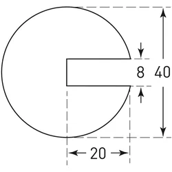 PROREGAL Prallschutz aus Polyurethanschaum | Profilschutz Kreisförmig zum Aufstecken | HxBxT 4x100x4cm | Nut HxT 0,8x2cm | Weiß