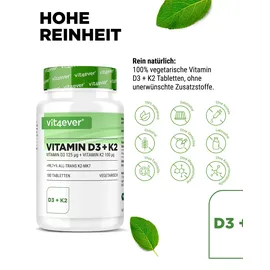 Vit4ever Vitamin D3 + K2 Depot Tabletten 180 St.