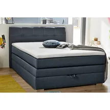 Jockenhöfer Gruppe Boxspringbett Amelie, mit Bettkasten und Topper, erhältlich in 120 & 140cm Breite blau 134 cm x 217 cm