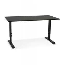 Höhenverstellbarer Schreibtisch aus Holz Metall | Ergonomischer Arbeitsplatz für Sitz Stehpositionen | Modern Elegant | Kadima Design