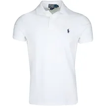 Ralph Lauren Custom Slim Fit Piquet Poloshirt weiß S