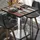 GGM Möbel Bistrotisch 60 x 60 x 72 cm Rot/Weiß