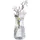 Relaxdays Blumenvase, Glasvase für Blumen, Tischvase aus Klarglas, hohe Dekovase, Maße H x D: 20 x 10,5 cm, transparent