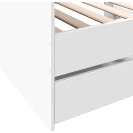 vidaXL Tagesbett mit Schubladen 100 x 200 cm weiß