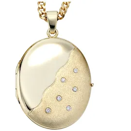 Jobo Medaillon oval 585 Gold Gelbgold