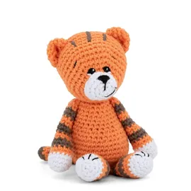 Gründl Häkeltier-Set Tiger Timmy Orange/Schwarz/Weiß