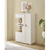 Home Affaire Vitrine LONG ISLAND 80 x 35 x 125 cm Weiß