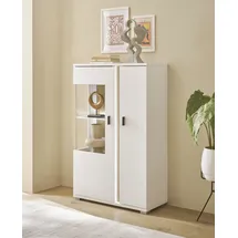 Home Affaire Vitrine LONG ISLAND 80 x 35 x 125 cm Weiß
