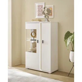 Home Affaire Vitrine LONG ISLAND 80 x 35 x 125 cm Weiß