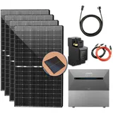 SOLAR-HOOK etm Solaranlage 2000W Balkonkraftwerk All In One mit Speicher Anker Pro SOLIX 2 E1600, Komplettset Alles in einem 8 qm2 Solaranlage 3,2 kWh Speicher inkl. Installation mit Ziegeldach Halterung, PV Anlage