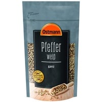 Ostmann Pfeffer weiß ganz 250 g, weiße ungemahlene Pfefferkörner, weißer Pfeffer ganz, für Pfefferstreuer & helle Speisen