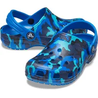 Crocs Classic Printed Clog Kids Bright Cobalt Croslite Größe: 23/24 Normal - Blau - 23/24