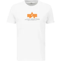 Alpha Industries T-Shirt mit Label-Print, weiss, L