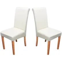 MCW Esszimmerstuhl Lecce II Leder creme 2er Set