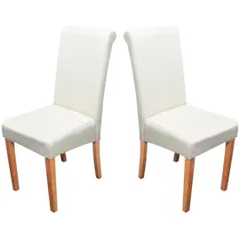 MCW Esszimmerstuhl Lecce II Leder creme 2er Set