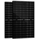 SAKETE Solarpanel 900W Bifazial (+180W), Solarmodul Doppelglas Full Black, N-Typ Photovoltaik Modul für Balkonkraftwerk, 450W PV Panel 2er