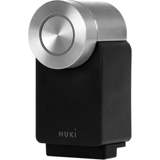 NUKI Smart Lock Pro (4. Generation), smartes Türschloss mit WLAN und Matter für Fernzugriff, elektronisches Türschloss macht das Smartphone zum Schlüssel, mit Akku Power Pack, schwarz