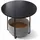 Relaxdays Beistelltisch, runder Couchtisch, mit Stoffkorb, HD 50x45cm, Kaffeetisch Wohnzimmer, MDF, Metall, schwarz-grau